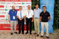 De izda., a dcha., Manuel Torres, Salvador Fuentes, Adam Roczek, Agustn Palomares y Aitor Canibe en la presentacin oficial de los Juegos