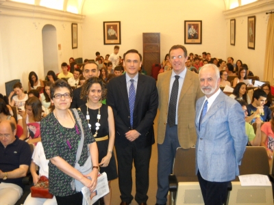 De izq a dcha M Luisa Calero, Mara Martnez-Atienza, Alfonso Zamorano,Jos Carlos Gmez , Eulalio Snchez y Salvador Gutirrez 