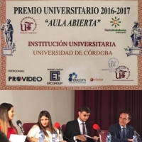 El rector en un momento de la ceremonia celebrada ayer.