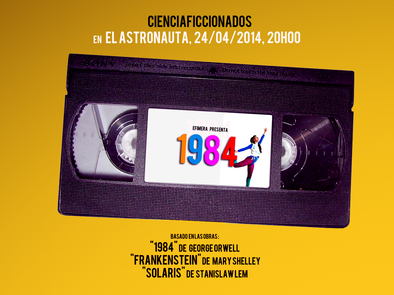 1984 vhs con libros