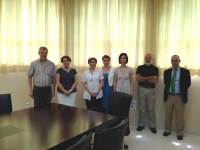 Foto de familia de los integrantes de las dos delegaciones