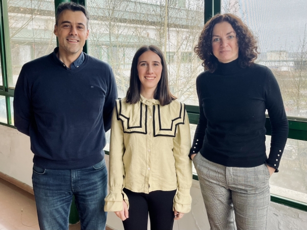 Parte del equipo investigador de AgroEcoMed. De izquierda a derecha, Macario Rodríguez, Laura Sánchez y Melania Salazar 
