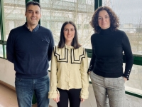 Parte del equipo investigador de AgroEcoMed. De izquierda a derecha, Macario Rodríguez, Laura Sánchez y Melania Salazar 